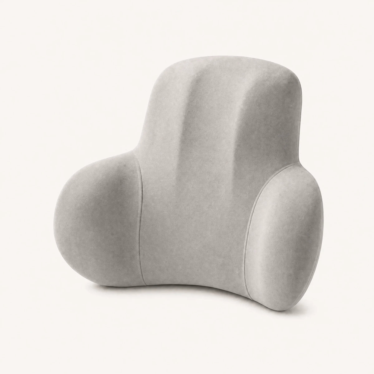 Coussin lombaire ergonomique ProSetup en mousse mémoire de forme, gris clair