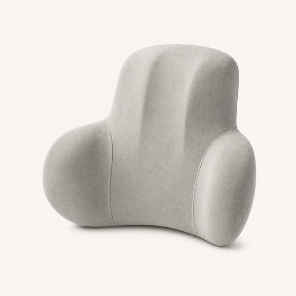 Coussin lombaire ergonomique ProSetup en mousse mémoire de forme, gris clair