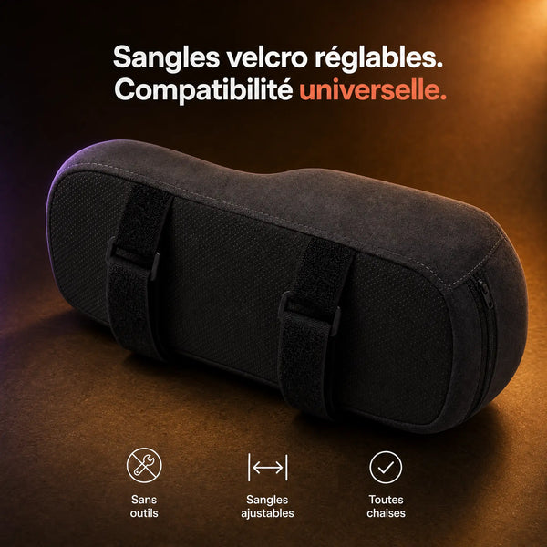 Coussins d'accoudoir avec sangles velcro réglables, compatibles toutes chaises bureau et gaming