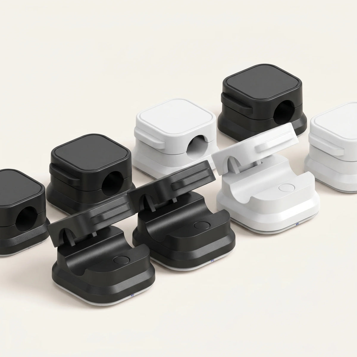 Clips câbles magnétiques adhésifs ProSetup de couleur noire, packshot sur fond clair
