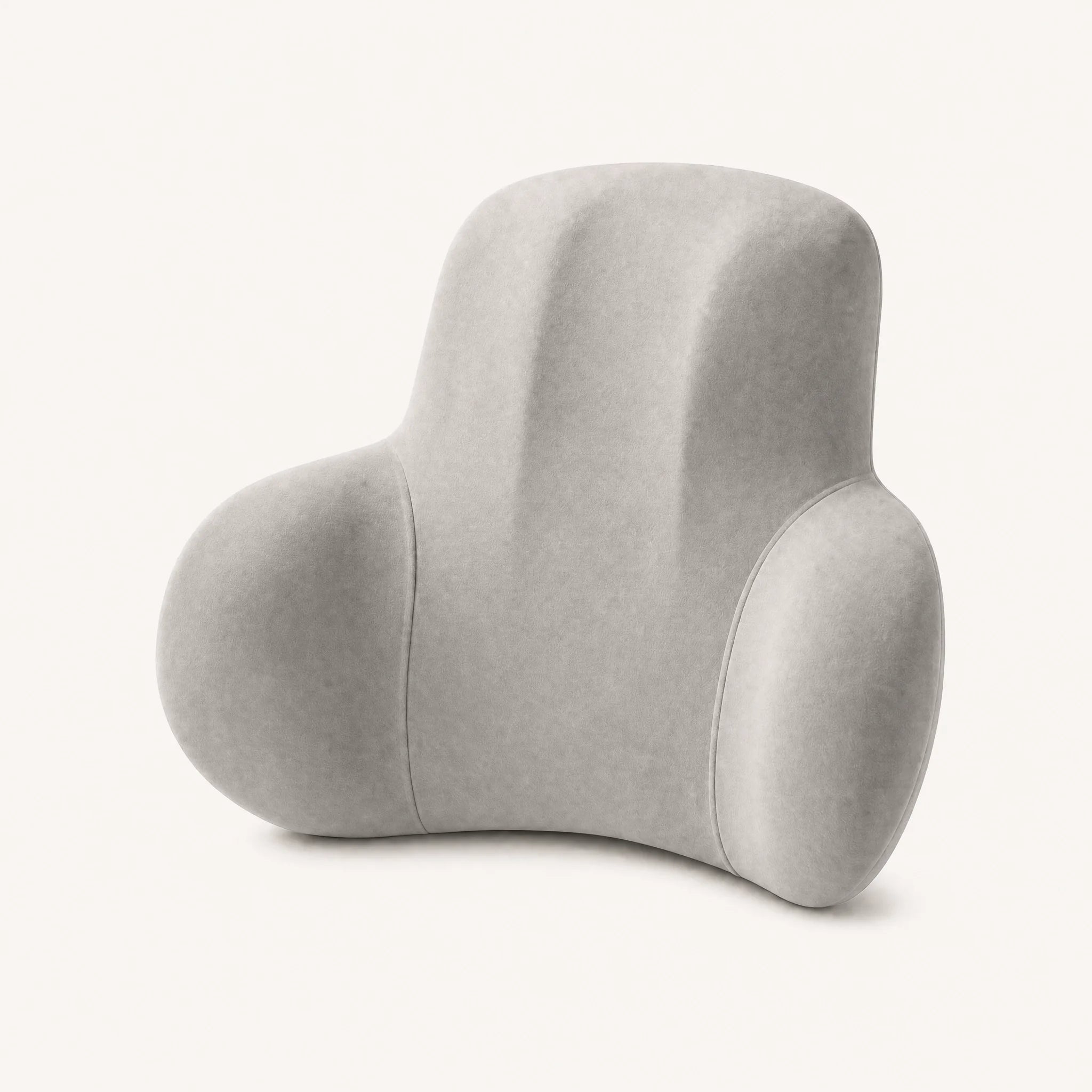 Coussin lombaire ergonomique ProSetup en mousse mémoire de forme, gris clair