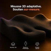 Mousse 3D adaptative du coussin de siège ProSetup, soutien sur-mesure