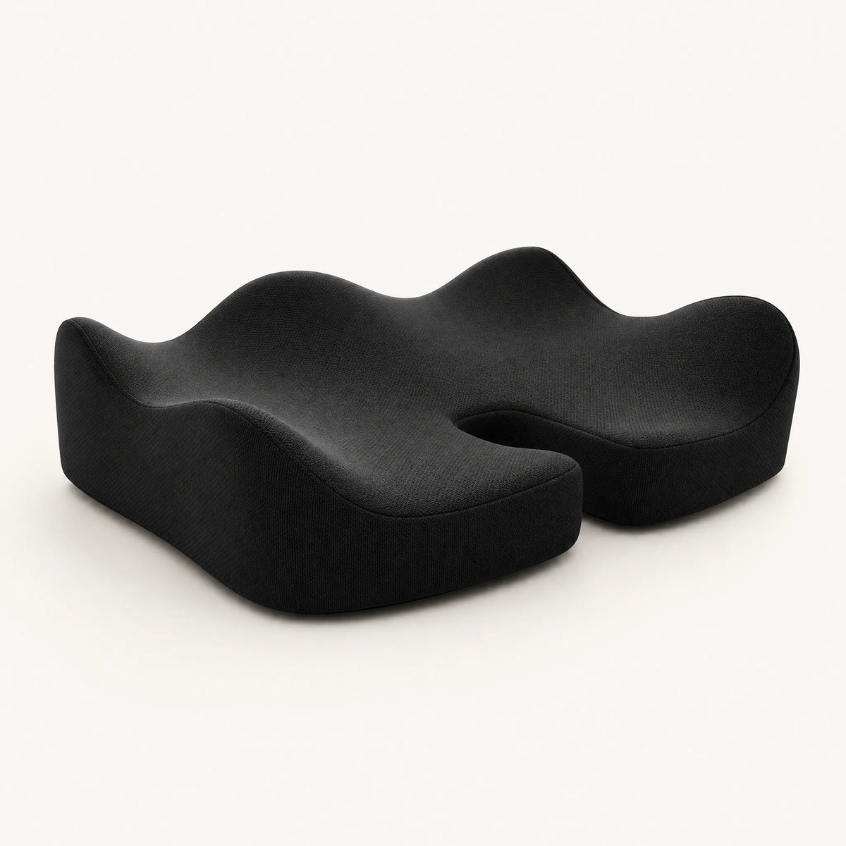 Coussin de siège 3D ergonomique ProSetup mousse mémoire de forme, noir lavable