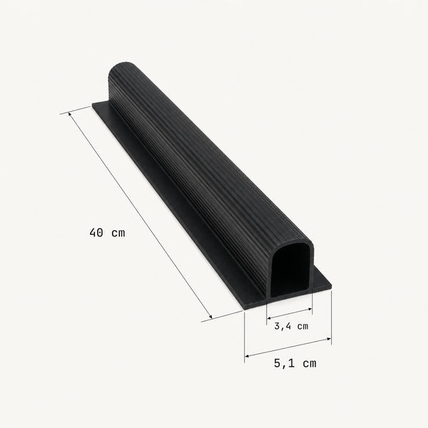 Goulotte cache-câbles adhésive ProSetup, schéma des dimensions, format à découper