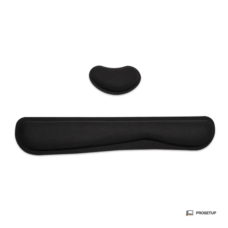 Duo repose-poignet clavier et souris noir corporate pour bureau et télétravail