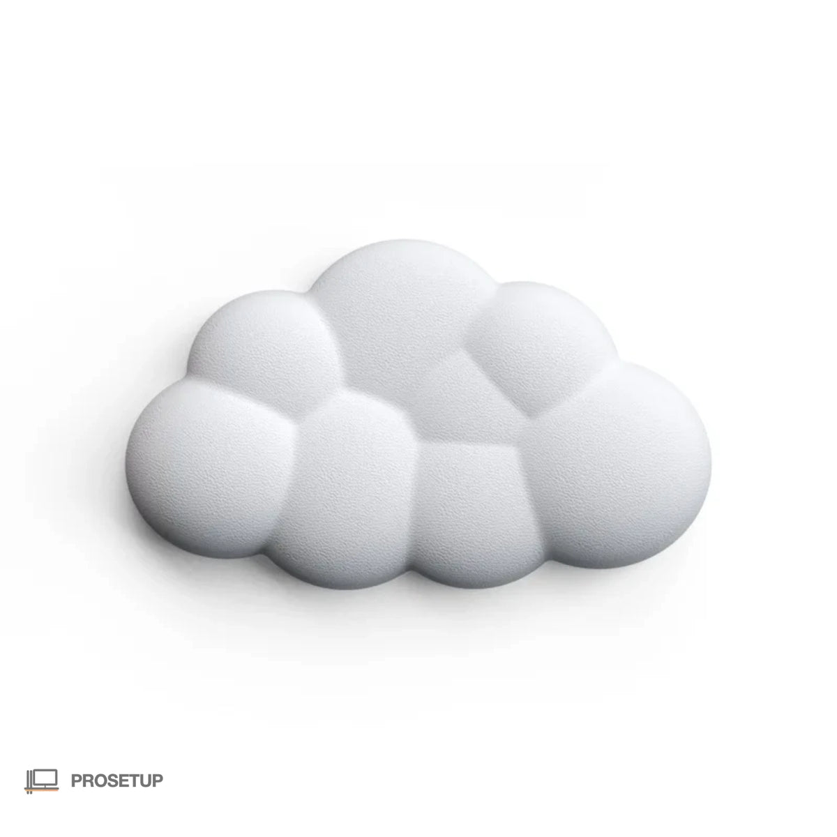 Repose-poignet souris blanc ergonomique ProSetup en mousse à mémoire de forme