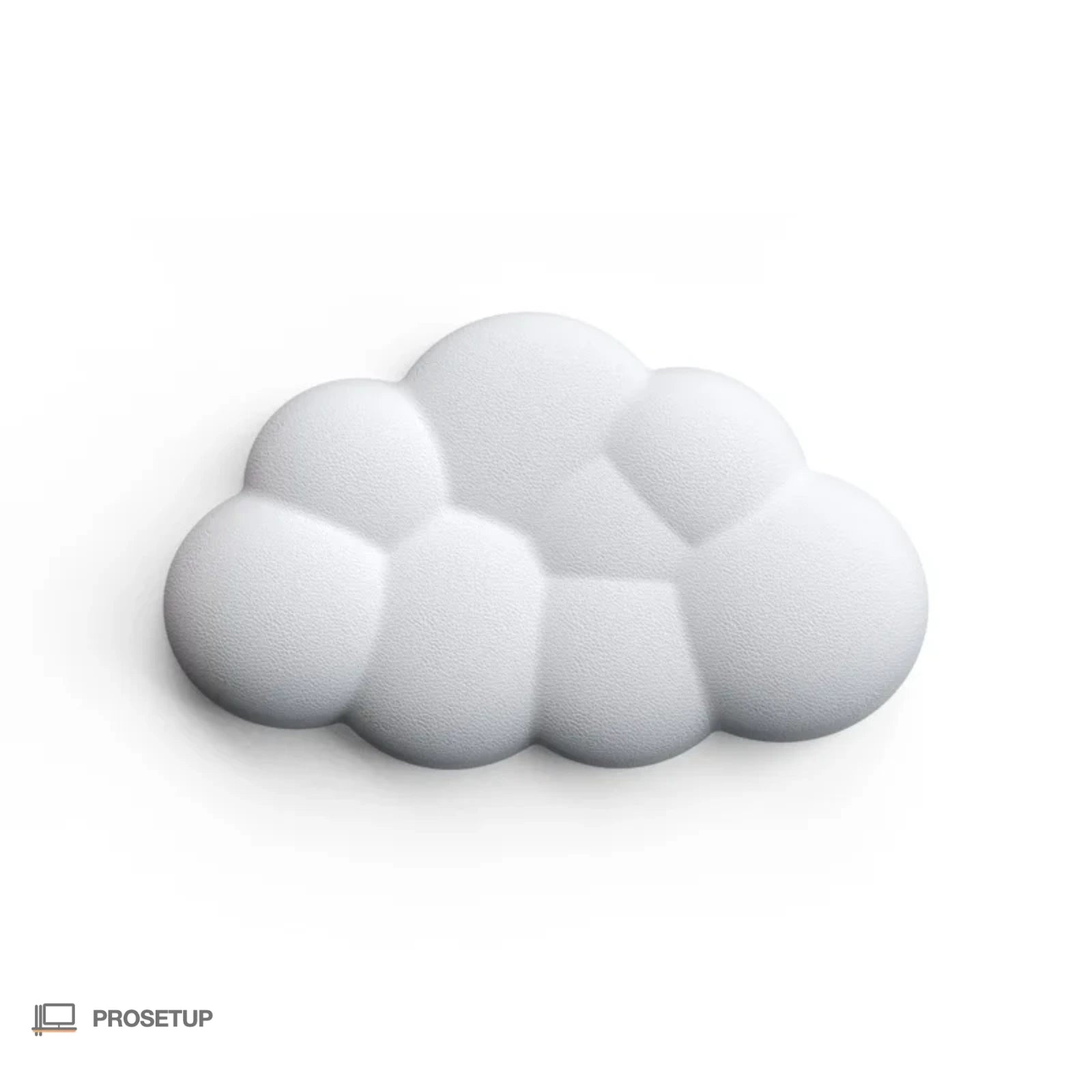 Repose-poignet souris blanc ergonomique ProSetup en mousse à mémoire de forme